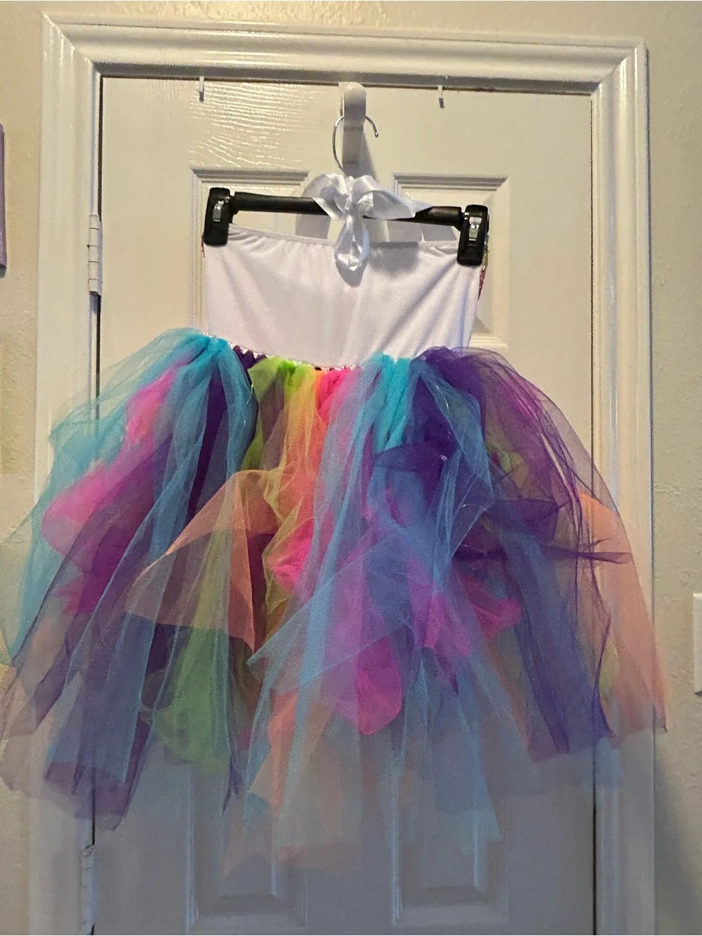 Sparkle Rainbow Unicorn Tutu Costume Dress - Multicolor